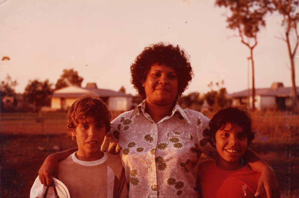 Olive with her two sons Brendan & Damien, Anula Darwin 1980’s